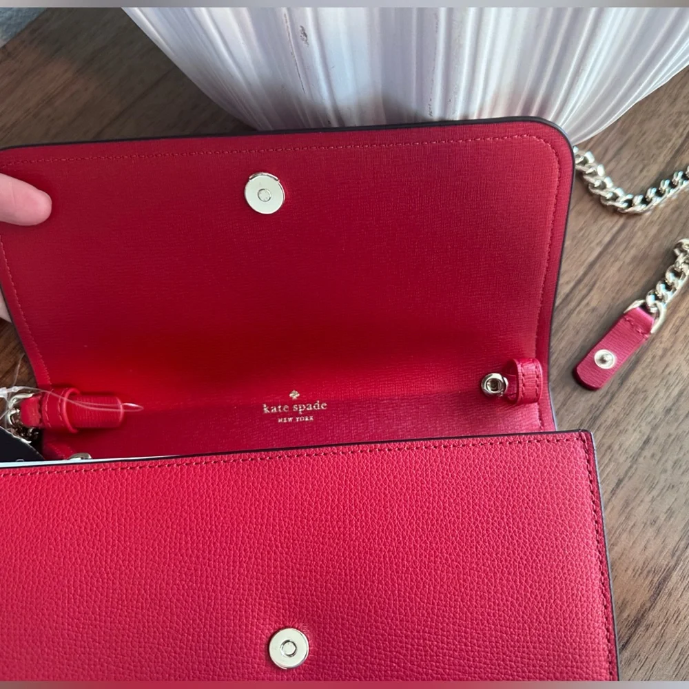 NWT - Kate Spade Convertible Candied Cherry Darcy Chain Wallet Crossbody - Picture 6 of 14